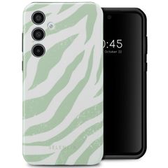 Selencia Vivid Back Cover Samsung Galaxy A35 - Colorful Zebra Sage Green