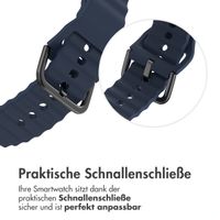 imoshion Wave Silikonarmband für das  Samsung Galaxy Watch 4 / 5 / 6 / 7 / FE (20 mm) - Dunkelblau
