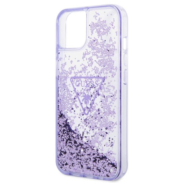 Guess Liquid Glitter Back Cover für das iPhone 14 - Violett