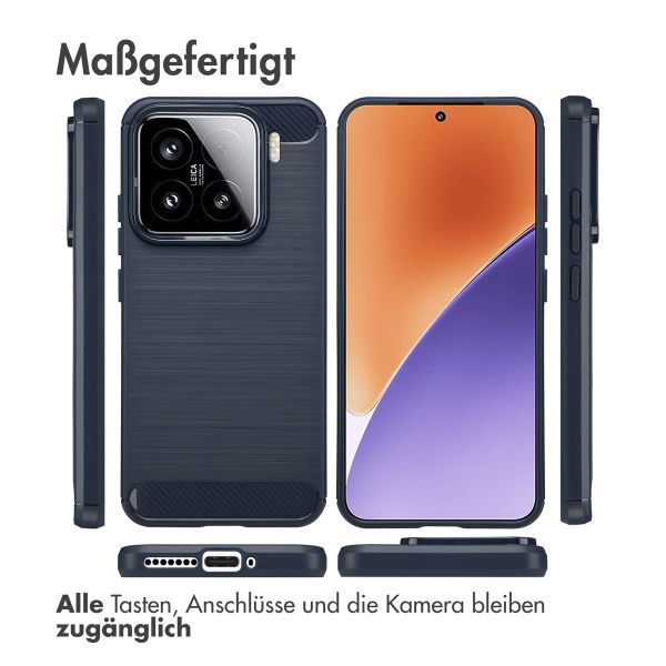 imoshion Brushed Back Cover für das Xiaomi 15 - Dunkelblau