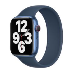 Apple Silikon Solo Loop für  Apple Watch Series 1 - 11 / SE / Ultra (44/45/46/49 mm) - Größe 9 - Abyss Blue