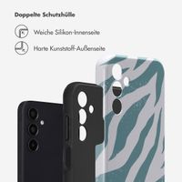 Selencia Vivid Back Cover Samsung Galaxy A15 (5G/4G) - Colorful Zebra Pine Blue