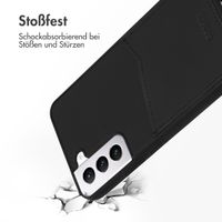 Accezz Premium Leather Card Slot Back Cover für das Samsung Galaxy S22 Plus - Schwarz