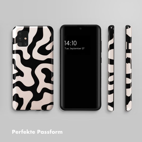 Selencia Vivid Tough Back Cover für das Samsung Galaxy A51 - Art Wave Black