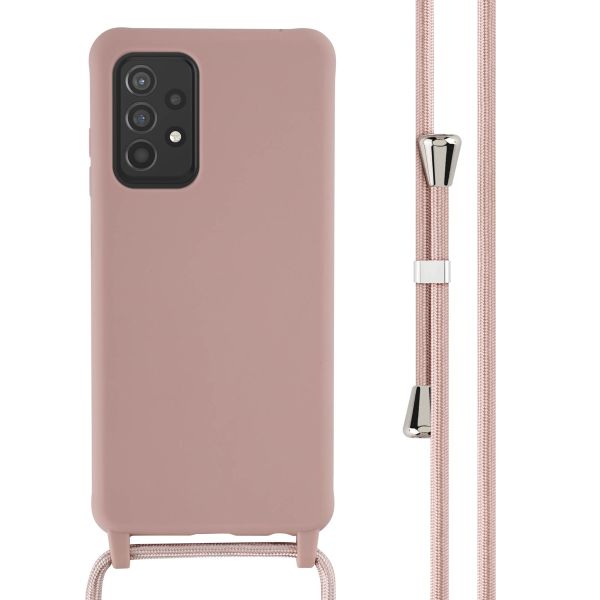 imoshion Silikonhülle mit Band für das Samsung Galaxy A52(s) (5G/4G) - Sand Pink