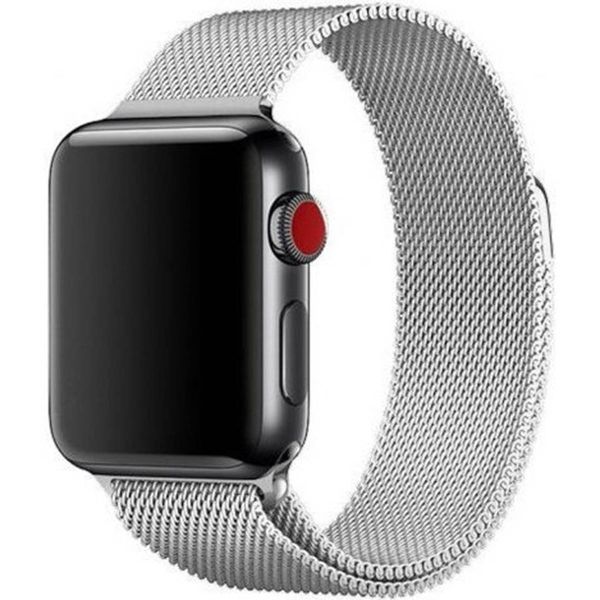 WiWu Milanaise-Armband für die Apple Watch Series 1 bis 9 / SE (38/40/41 mm) | Series 10 (42 mm) - Silber