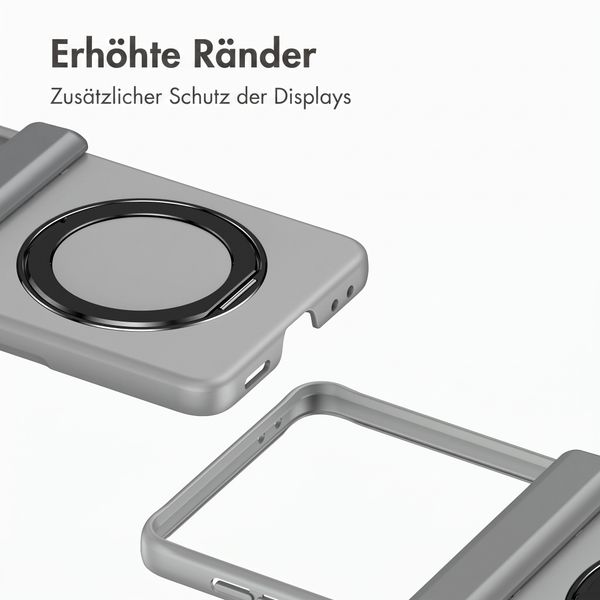 Accezz Color Backcover mit MagSafe und Ringständer Samsung Galaxy Z Flip 8 - Grau