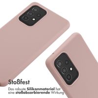 imoshion Silikonhülle mit Band für das Samsung Galaxy A53 - Sand Pink