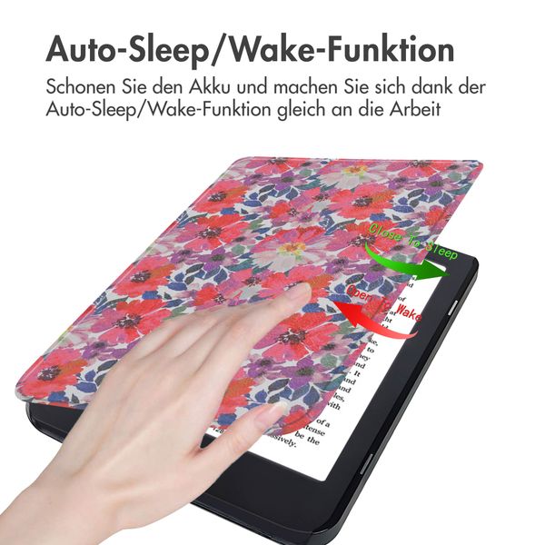 imoshion Design Slim Hard Case Sleepcover für das Kobo Nia - Flower Watercolor