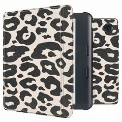 imoshion Design Slim Hard Case Sleepcover mit Stand Kobo Libra Colour - Leopard