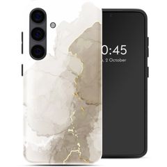 Selencia Vivid Back Cover Samsung Galaxy S24 - Marble Light Brown