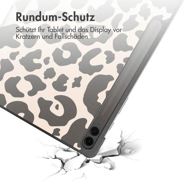 imoshion Design Trifold Klaphülle Samsung Galaxy Tab S10 Plus / Tab S9 FE Plus / Tab S9 Plus - Leopard