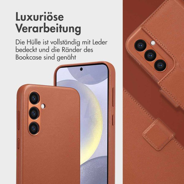 Accezz 2-in-1 Klapphülle aus Leder mit MagSafe für das Samsung Galaxy S24 Plus - Sienna Brown