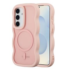 Selencia Wavy Backcover mit MagSafe Samsung Galaxy S24 / S25 - Soft Pink