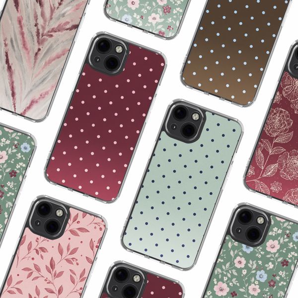 imoshion Design Hülle Apple iPhone 13 - Polka Dot Bordeaux