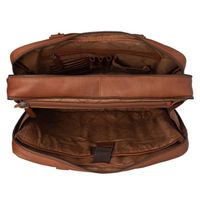 The Chesterfield Brand Boston Laptoptasche 15-15.6 Zoll - Echtes Leder - Cognac