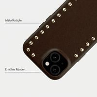 Selencia Studs Backcover mit MagSafe Apple iPhone 15 - Cacao Crush