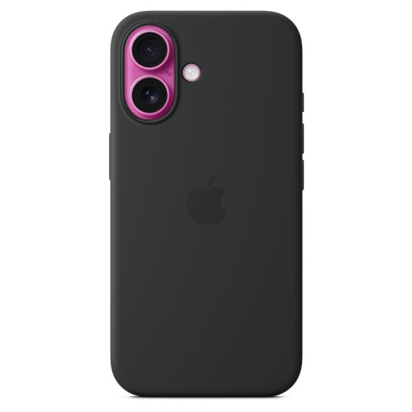 Apple Silikon-Case MagSafe für das iPhone 16 - Black