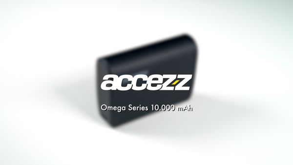 Accezz Omega Series – Powerbank – 10.000 mAh – USB-A & USB-C – Power Delivery – 35 Watt - Schwarz