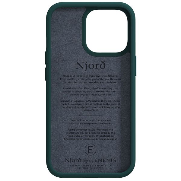 Njorð Collections Salmon Leather MagSafe Case für das iPhone 13 Pro - Dark Green