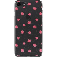 imoshion  Design Hülle für das iPhone SE (2022 / 2020) / 8 / 7 - Dusty Rose Connected Hearts