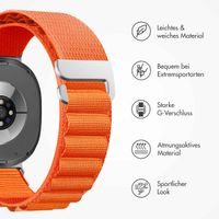 imoshion Nylon Alpine Armband für das  Samsung Galaxy Watch 8 (40/44mm) / Classic (46mm) - Orange