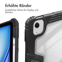 Accezz Rugged Trifold Klapphülle Apple iPad Air 11 Zoll (2025) M3 / (2024) M2 / Air 5 (2022) / Air 4 (2020) - Schwarz