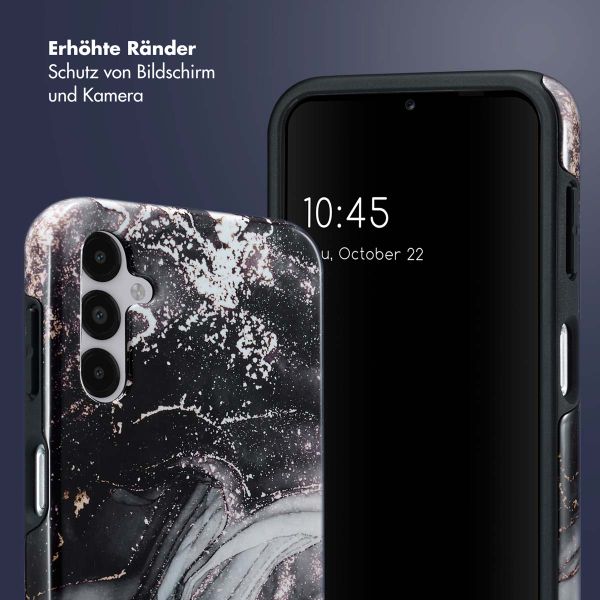 Selencia Vivid Tough Back Cover für das Samsung Galaxy A14 (5G/4G) - Chic Marble Black