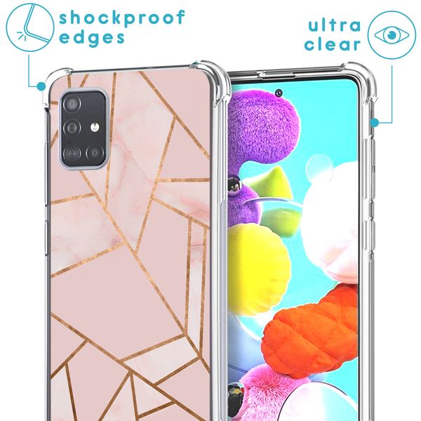 imoshion Design Hülle mit Band für das Samsung Galaxy A71 - Pink Graphic