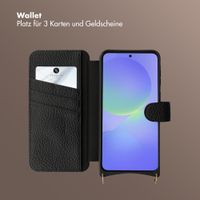 Selencia Riva Bookcase mit MagSafe und Handgelenkband Samsung Galaxy A37 (5G) - Schwarz