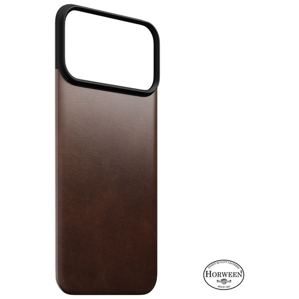 Nomad Magnetic Leather Backside Apple iPhone 18 Pro Max - Rustic Brown