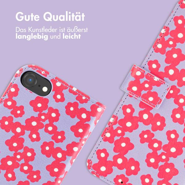 imoshion Design Klapphülle iPhone SE (2022 / 2020) / 8 / 7 / 6(s) - Dusty Rose Blossoms