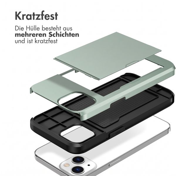imoshion Backcover mit Kartenfach Apple iPhone 14 - Dunkelgrün