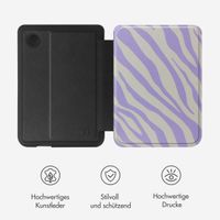 Selencia Vivid Klapphülle Kobo Clara Colour / Clara BW - Zebra Light Lilac