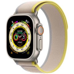 Apple Trail Loop Armband für das  Apple Watch Series 1 t/m 11 / SE / Ultra (44/45/46/49 mm) - Größe S/M - Gelb / Beige