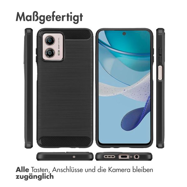 imoshion Brushed Back Cover für das Motorola Moto G53 - Schwarz