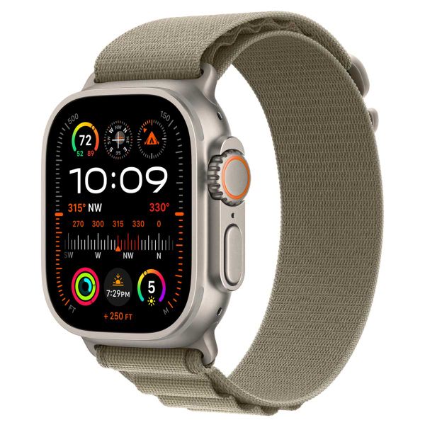 Apple Alpine Loop Band für die Apple Watch Series 1-10 / SE / Ultra (2) - 42/44/45/46/49 mm - Größe L - Olive