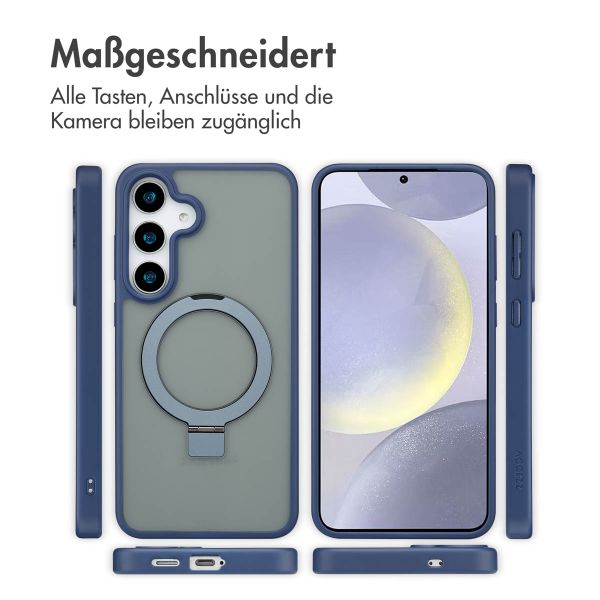 Accezz Ring Stand Backcover mit MagSafe Samsung Galaxy S25 Plus - Blau