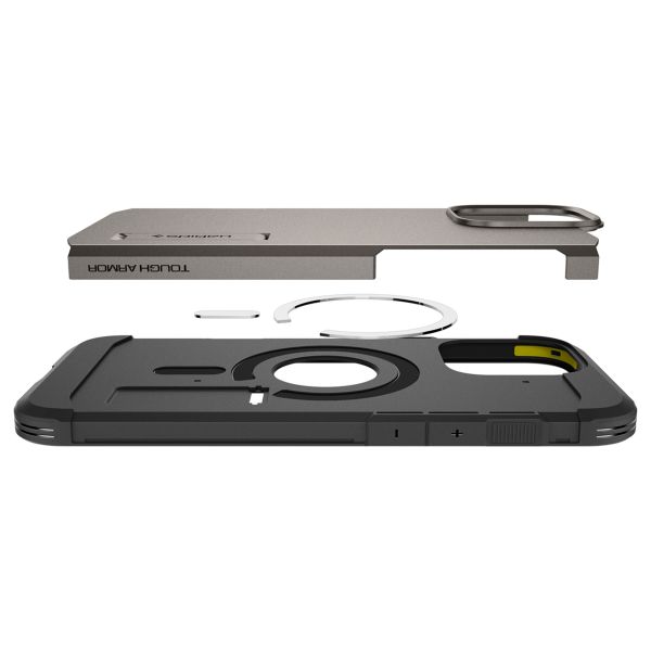 Spigen Tough Armor™ Case MagSafe für das iPhone 16 Pro - Gun Metal