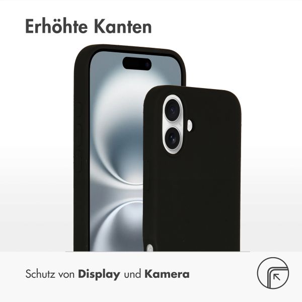 Accezz Liquid Silikoncase mit MagSafe für das Apple iPhone 16 Plus - Schwarz