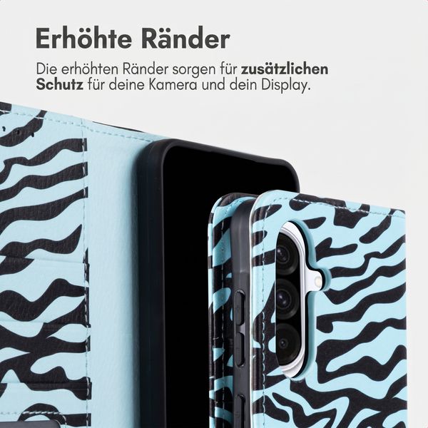 imoshion Design Klapphülle Samsung Galaxy A36 - Black Blue Stripes