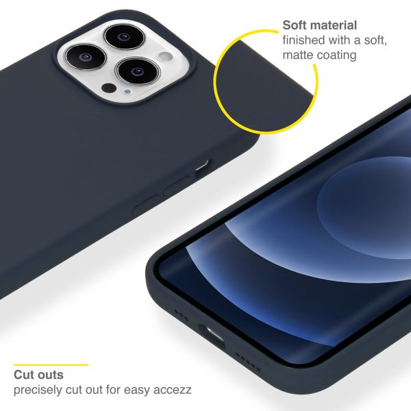 Accezz Liquid Silikoncase Apple iPhone 13 Pro - Dunkelblau