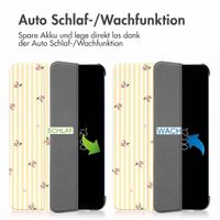 imoshion Design Trifold Klaphülle Apple iPad 11 (2025) 11 Zoll A16 / iPad 10 (2022) 10.9 Zoll - Garden Stripes