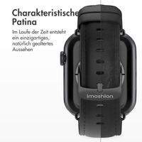 imoshion Klassisches Lederarmband für die Apple Watch Series 1 bis 9 / SE (38/40/41 mm) | Series 10 (42 mm) - Schwarz