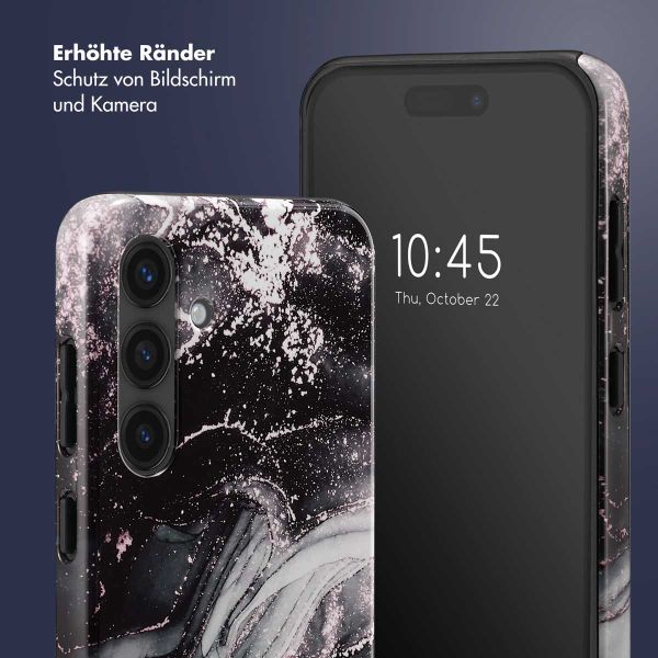 Selencia Vivid Back Cover Samsung Galaxy S24 - Chic Marble Black