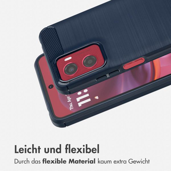imoshion Brushed Back Cover Motorola Moto G05 / E15 - Dunkelblau
