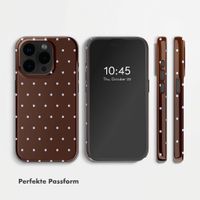 Selencia Vivid Back Cover Apple iPhone 15 Pro - Happy Dots Chocolate
