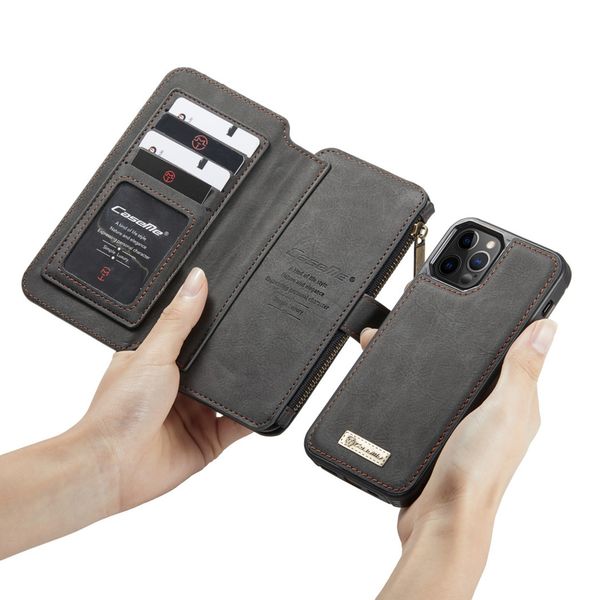 CaseMe Luxuriöse 2-in-1 Portemonnaie-Klapphülle iPhone 12 (Pro)