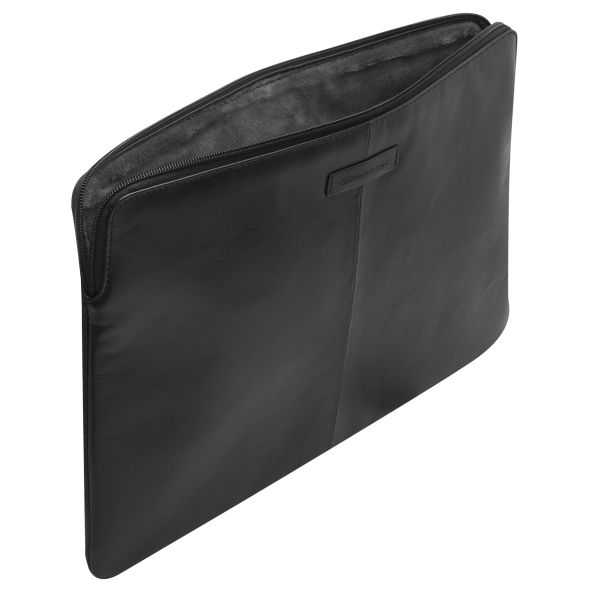 dbramante1928 Skagen Pro - Laptop Hülle 14 Zoll - Laptop Sleeve - Echtes Leder - MacBook Air 15 Zoll - Black