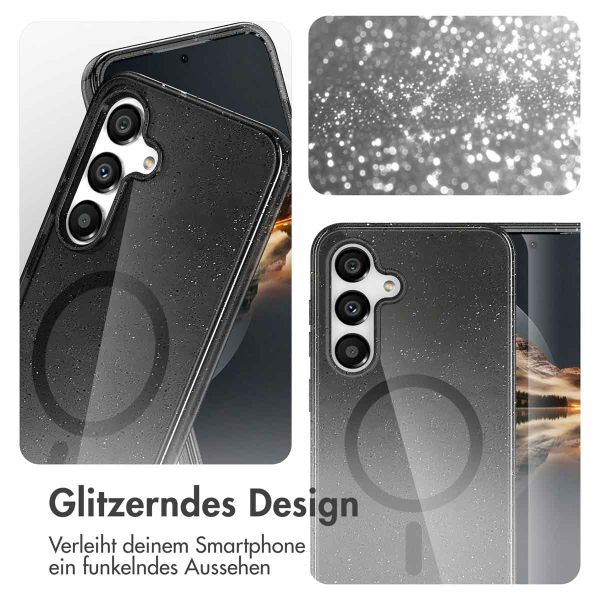 imoshion Sparkle Back Cover mit MagSafe Samsung Galaxy S25 Plus - Schwarz